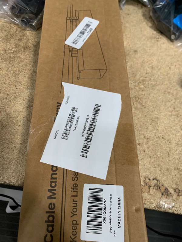 Photo 1 of [Upgraded] 49.2" Under Desk Cable Management Tray, Orapoke Cable Management Under Desk No Drill, Large Fabric Cord Hider for Wire Organization, Cord Organizer Supports Up to 30lbs for Office, Home