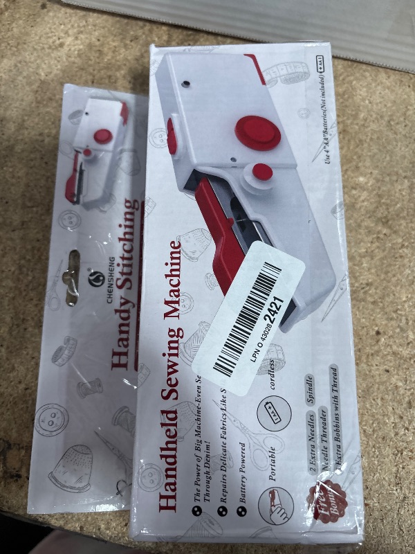 Photo 1 of *** FOR PARTS ONLY/ PARTIAL SET/MISSING PIECES*** Handheld Sewing Machine, Mini Portable Electric Quick Sew Sewing Machine For Beginners Adults, Easy To Use Suitable for Sewing Clothes, Fabrics, Cutains, Family Travel, DIY
