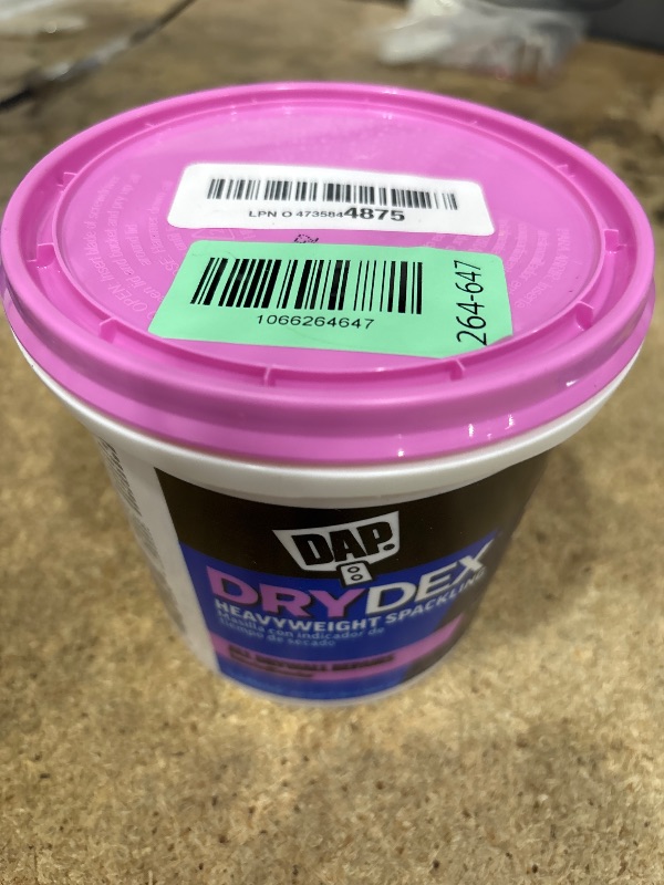 Photo 1 of 1 qt Dap 12330 DryDex Interior/Exterior Spackling, White
