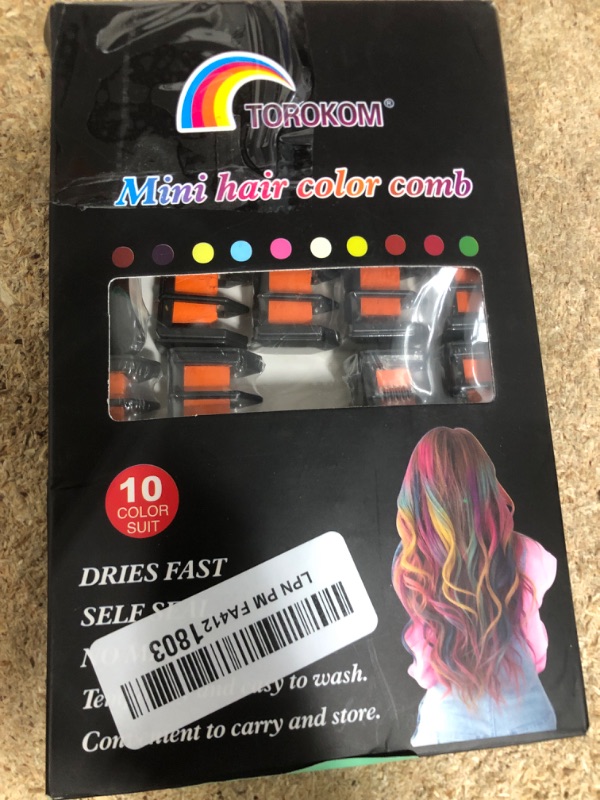 Photo 1 of 10 PCS Hair Chalk Comb for Girls,Kalolary Temporary Bright Washable Hair Color Comb Mini Hair Chalk for Kids, Non Toxic Hair Color Dye for Cosplay Christmas Theme Party DIY Hair Color(Orange)