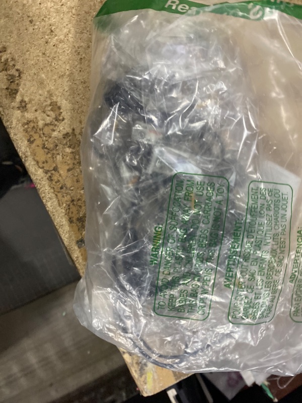 Photo 1 of SUNSGNE G40 LED Globe Outdoor String Lights Waterproof Shatterproof, 25FT Outdoor Globe Lights with 25 LED Plastic Clear Light for Café Bistro Porch Pergola Tents Balcony Decor, Black Wire