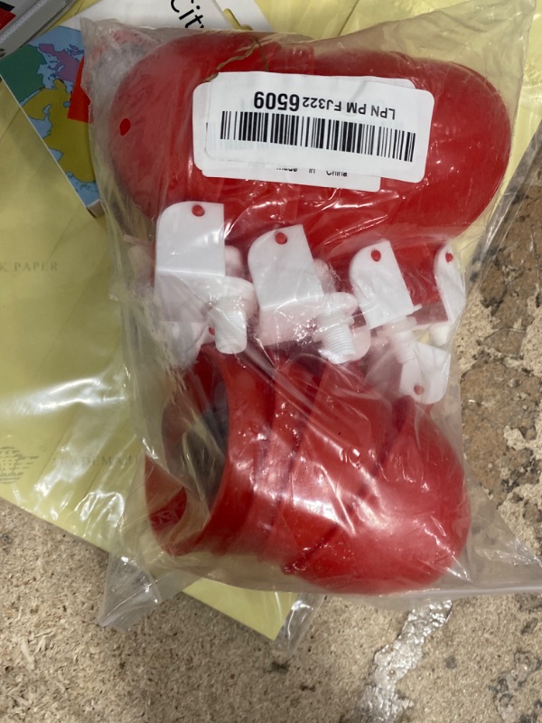 Photo 1 of [8 Pack] Aopchry Automatic Chicken Feeder (Red), Chicken Feeders No Waste Feed, Egg Shaped Thickened Design, Rain-Proof, Suitable for Various Poultry, with Mounting Hole Opener