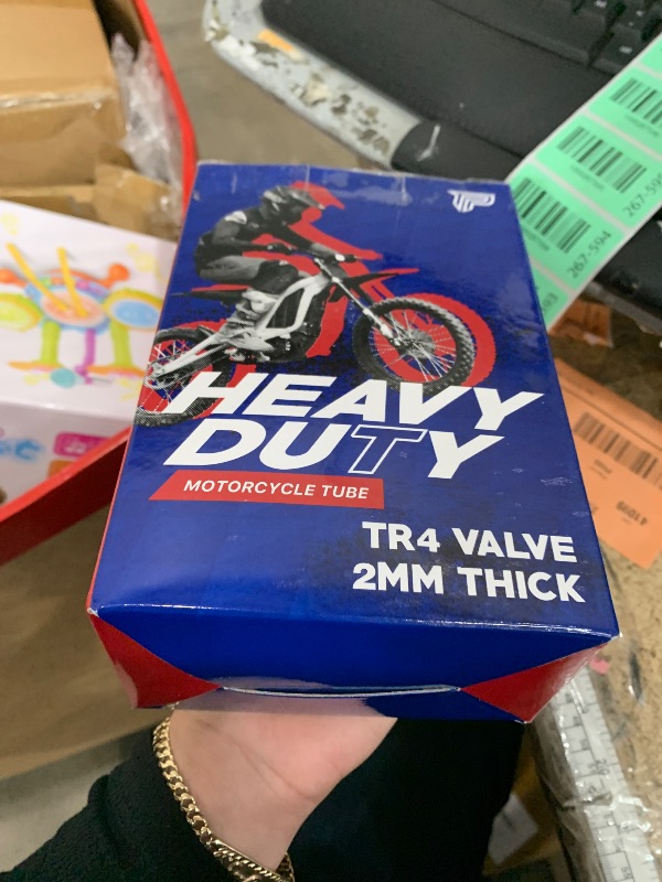 Photo 1 of 2.50/2.75-10 (80/90-10) Heavy Duty Inner Tube – 2mm Butyl Rubber, TR4 Straight Valve – Fits Honda CRF50/XR50, Suzuki DRZ70/JR50, Yamaha PW50/TTR50, Razor MX650, Baja, Coolster