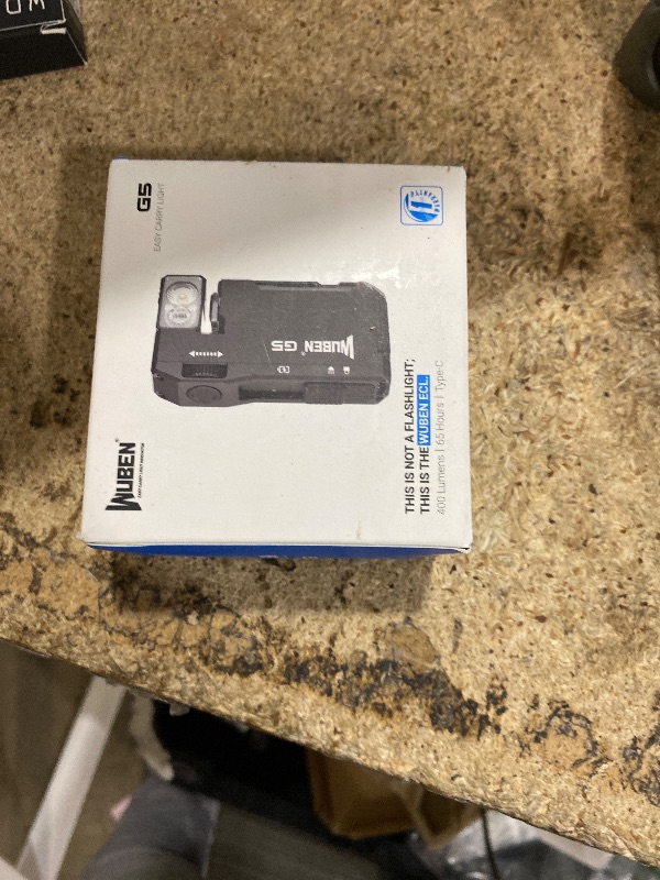 Photo 1 of ***FOR PARTS ONLY NON-FUNCTIONAL*** WUBEN G5 Rechargeable EDC Flashlight, 400 Lumens Dual Light Sources Mini Flashlight with RGB Light, Portable Flat Pocket Flashlights, Magnetic Keychain Flashlight for Outdoor Home Emergencies (Black)