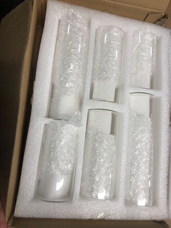 Photo 1 of ***STOCK PHOTO FOR REFERENCE ONLY**

6 PCS White Pillar Candles with Glass Candle Holders Clear Hurricane Candle Holders Glass Cylinder Vases for Centerpieces Wedding Party, Event, Home Office (6 Candles+6 Candle Holders)