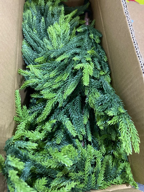 Photo 3 of Christmas Decorations - Outdoor Christmas Tree - 2 Pack 3FT Artificial Norfolk Pine Tree - Xmas Decor for Home Indoor Outdoor Entryway Party Living Room Office Porch