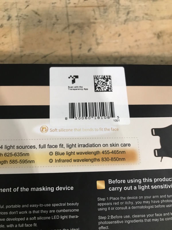 Photo 1 of INTEO Red Light Therapy for Face, 3 Modes Portable Led Face Mask Light Therapy with Remote, Near-infrared 850 Red Light Mask with Timing Function, Led Light Therapy At Home 180 LED Beads