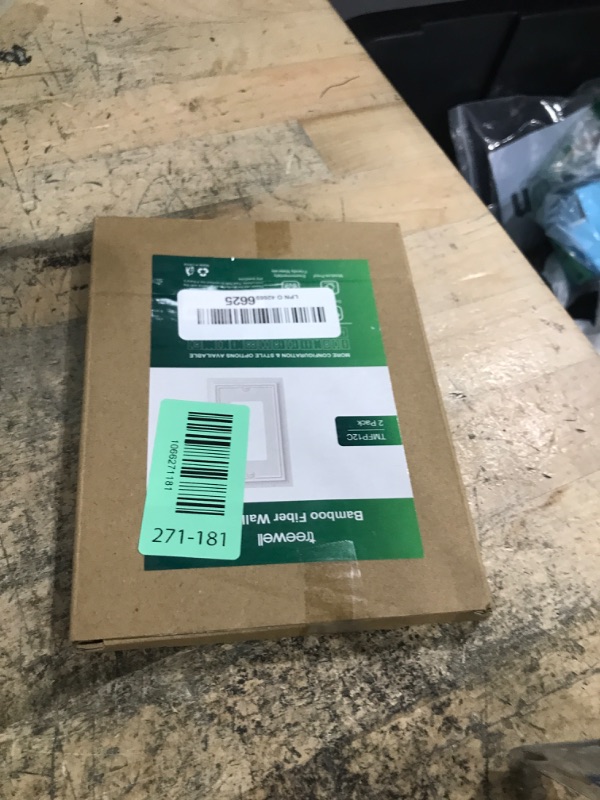 Photo 1 of 2-Pack Decorator Wall Plate Cover, Light Almond Decorative Switch Plates and Outlet Covers, Durable Natural Bamboo Fiber Wall Plates for Electrical Outlets, Receptacle, GFCI Outlet, Dimmer Switch