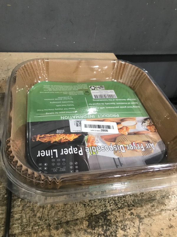 Photo 1 of 10 Inch Largest Square Air Fryer Disposable Paper Liner, XXL 100Pcs Air Fryer Parchment Liners for 8QT or Bigger Air Fryer, Non-stick, Food Grade Baking Paper for Frying, Roasting and Microwave