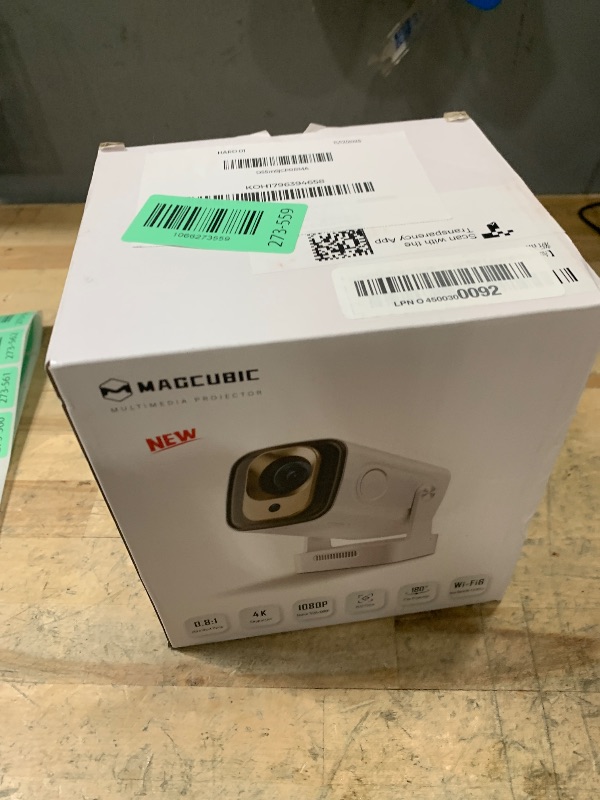 Photo 1 of ?Auto Focus&1080P?Magcubic Mini Smart Projector with 4K Support, Portable Projector with Wifi and Bluetooth, 5W Speaker, Built in Apps, Voice Control, Outdoor Movie Projector