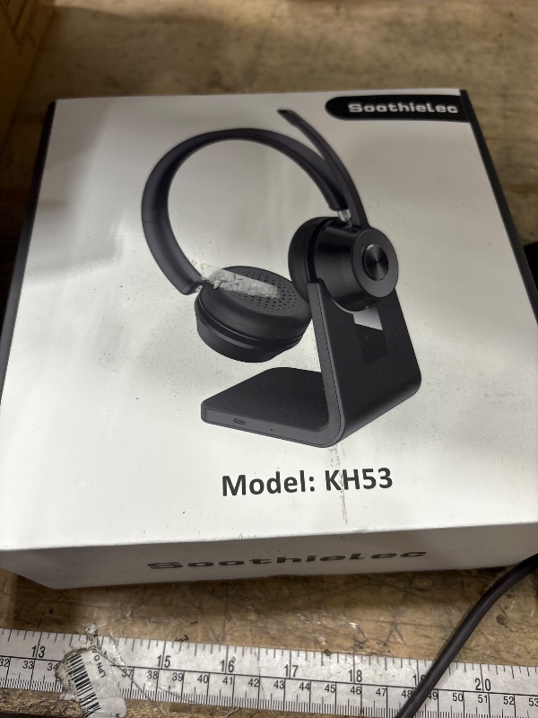 Photo 1 of (Upgraded Version) Wireless Headset, Bluetooth Headset with Noise Cancelling Microphone, Best Headphones with Mic Mute & USB Dongle for PC/Computer/Laptop/Cell Phones/Remote Work/Call Center