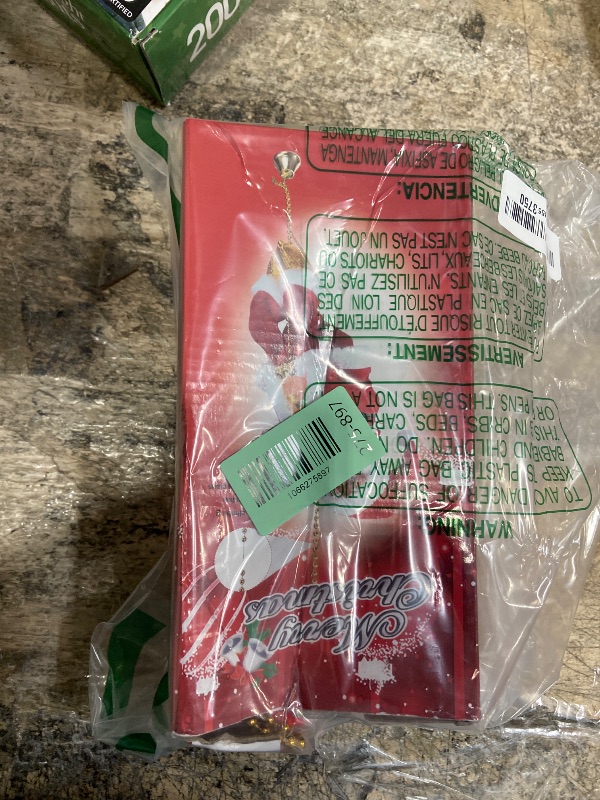 Photo 2 of SdeNow Electric Climbing Rope Santa Claus Novelty Plush Santa Climbing Rope Animated Climbing Christmas Santa Toy Musical Moving Figure Christmas Ornament for Decoration Gift