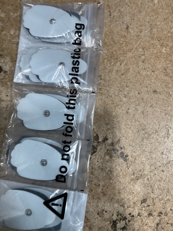 Photo 1 of 20-Pack TENS Unit Replacement Pads, Long-Lasting Snap Electrodes for 50 Times of Use per Pad, Latex-Free TENS Pads Set Compatible with TENS EMS Devices Using 3.5mm Button Lead Wires
