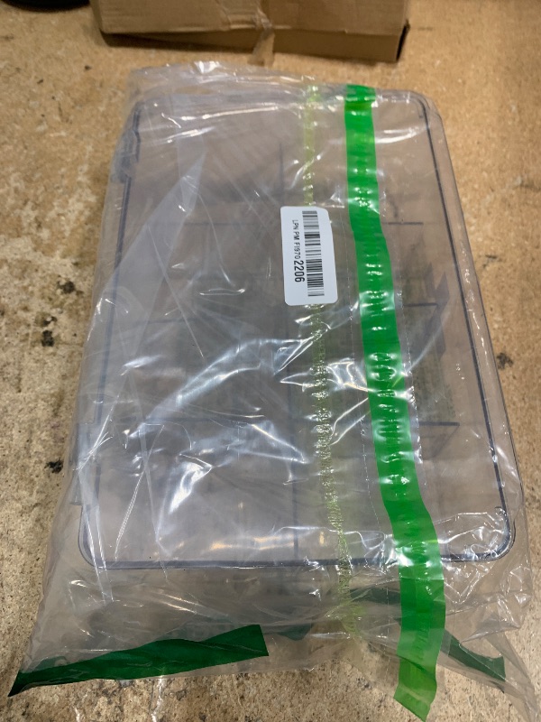 Photo 1 of ***(PARTIAL SET)***Xbopetda First Aid Box and Pet Frist Aid Storage Bin, Acrylic Medicine Kit Case Organizer Empty, Divided First Aid Storage Box Kit with Hinge Lid, Emergency Kit Storage Box for Family and Pet (Clear)