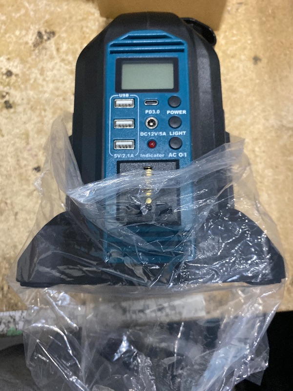 Photo 1 of 2-Ports 350W Power Inverter for Makita 18v Battery, Portable DC 18V to AC 110-120V Outdoor Generators Converter with USB-A & Type-C Port,300LM LED Light for Camping Emergency