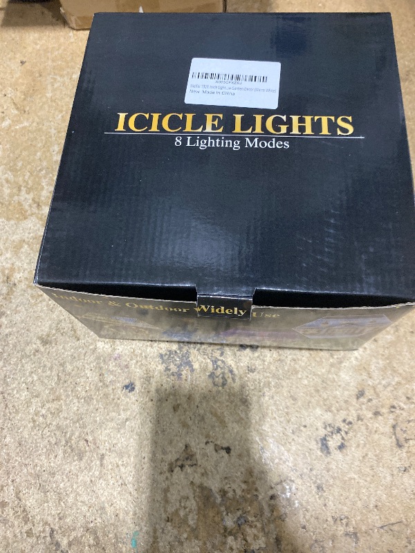 Photo 1 of 132ft Icicle Lights for Outside - 1280 LED Warm White Twinkle Lights with 240 Drops, 8 Modes Plug in Waterproof Timer Memory. Cannot be Extended. The Plug is in the Middle (66ft+66ft)