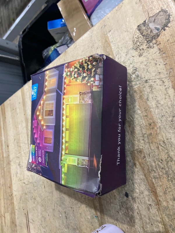 Photo 1 of POOFZY Permanent Outdoor Lights for House,100ft RGB+IC Smart Outdoor Decor, 50 Scene Modes,App/Remote Control,IP67 Waterproof,for Christmas,Halloween,Daily & Holiday Party Decor,House Roof Lighting