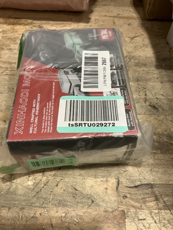 Photo 1 of 1/32 Alloy Car Trucks Toy Pickup Trailer RV Model Kit with Beach Motorcycle, Diecast Alloy Metal RV Car Model Toys with Sound Light and Pull Back Power,Christmas Birthday Gift for Boy Girl-Black