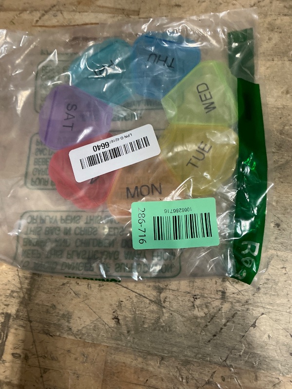 Photo 1 of ?????? ???? ?????????, Thinned and Enlarged 7 Day Pill Organizer, Cute Daily Pill Box with Large Compartment for Travel, Pill Container for Medication, Vitamin, Supplements(Rainbow)