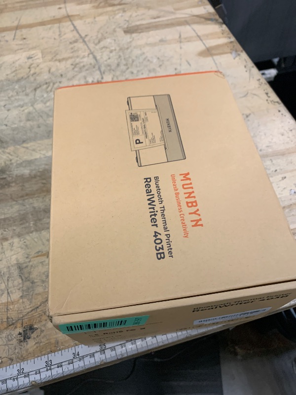 Photo 1 of MUNBYN Bluetooth Thermal Label Printer RW403B, Wireless 4x6 Shipping Label Printer for Small Business, Compatible with Android, iPhone, Windows, Mac, Chromebook, Print Width 1.57"-4.25"
