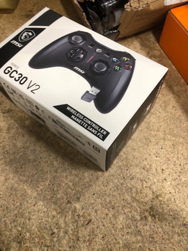 Photo 2 of MSI Force GC30V2 Wireless Gaming Controller, Dual Vibration Motors, Dual Connection Modes, Interchangable D-Pads, Compatible with PC & Android, Black