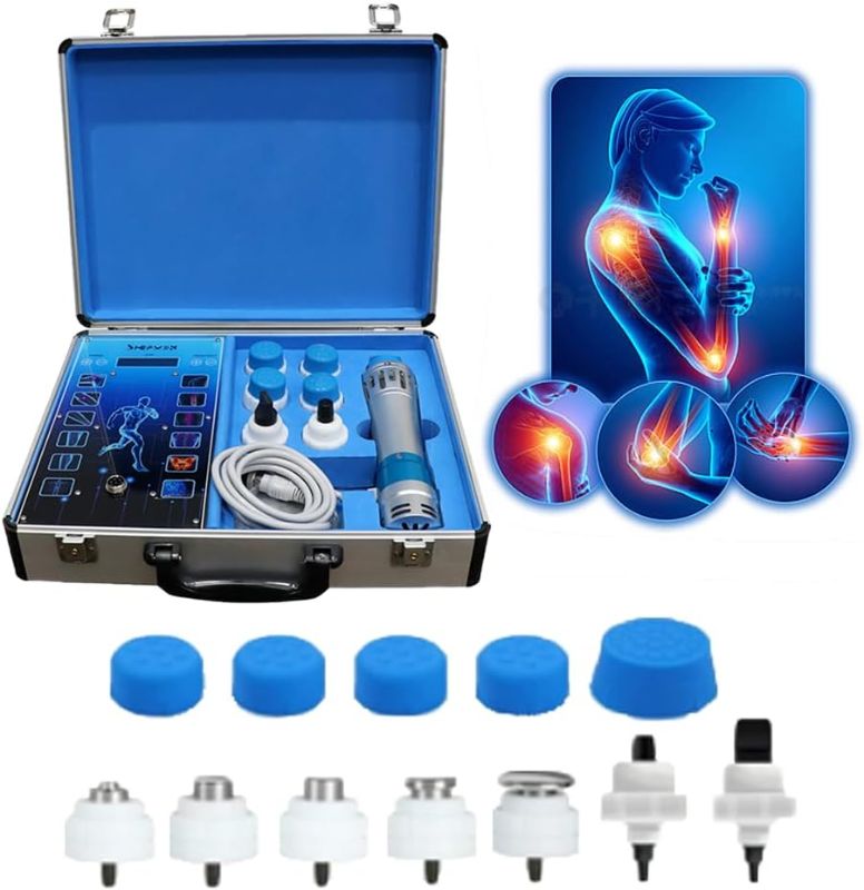 Photo 1 of 
Shockwave Therapy Machine, Electromagnetic Extracorporeal Shock Wave Therapy Machine Touch Screen Pain Relief Body Massager Muscle Relax with 7 Massage Heads