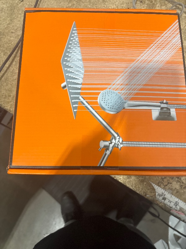 Photo 1 of 10 inch Rainfall Shower Head Combo Stainless Steel, THE FIRST WATERFALL mode, 10 Inch Rain Shower Head with Handheld 6 Spray Modes High Pressure, Overhead Shower Adjustable Extension Arm,Chrome