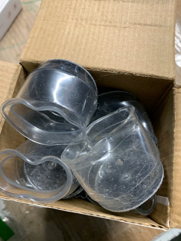 Photo 1 of ***(HEAVILY USED/ MINOR DAMAGE)***BUMACO 20Pcs Chair Leg Floor Protectors Chair Leg Protectors for Hardwood Floors Silicone Pads Covers to Protect Floors Universal L Clear Fit (1-5/16" to 2")