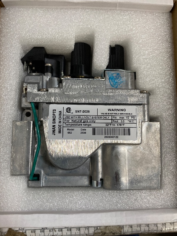 Photo 1 of 0820652 Natural Gas Fireplace Valve, J6830 Millivolt Gas Valve for Fireplaces, Stoves and Gas Logs. Compatible with Various Direct Vent Appliances