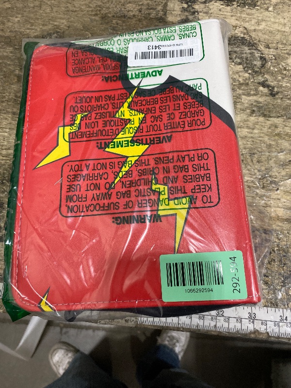 Photo 1 of Collectible Trading Card Albums,4 Pocket Card Binder, 400 Double Sided Pocket PU Premium Zip Trading Collection Binderwith 50 Removable Sleeves, Card Folder forTCG, Sports Cards (Red & Yellow)