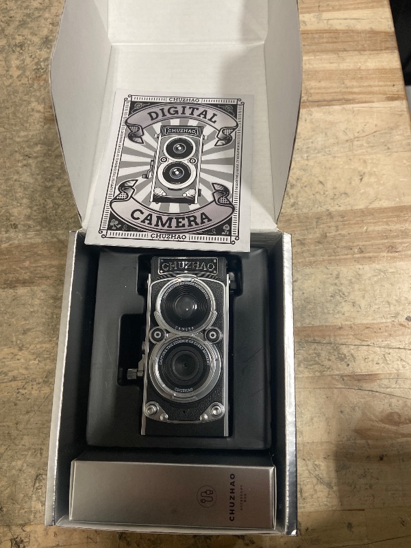 Photo 1 of CHUZHAO Retro TLR Style Digital Camera, Vintage Mini Point and Shoot with 1080P FHD Video, 12MP Autofocus, Pocket Travel Camera with 16GB Card, Gift for Kids Teens Adults