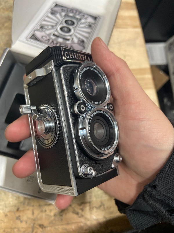 Photo 1 of CHUZHAO Retro TLR Style Digital Camera, Vintage Mini Point and Shoot with 1080P FHD Video, 12MP Autofocus, Pocket Travel Camera with 16GB Card, Gift for Kids Teens Adults