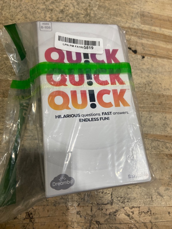 Photo 1 of Quick Quick Quick by Relatable, Unleash Your Inner Funny with The Ultimate Party Games for Friends and Thanksgiving Family Games, The Fastest Way to Have Fun, Ages 8 to 108
