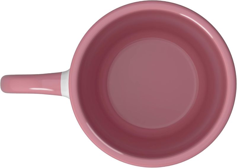 Photo 1 of  Outside Ceramic Mug, Pink/White
