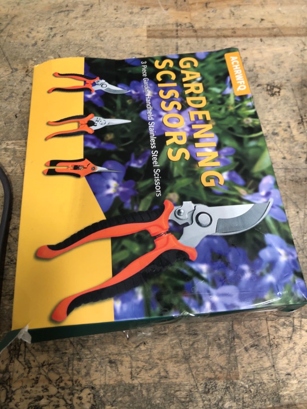 View 2 of (MISSING ONE) ACHRWFQ 3 pcs garden shears Stainless steel Gardening scissors Pruning shears for gardening For pruning scissors flowers fruit trees