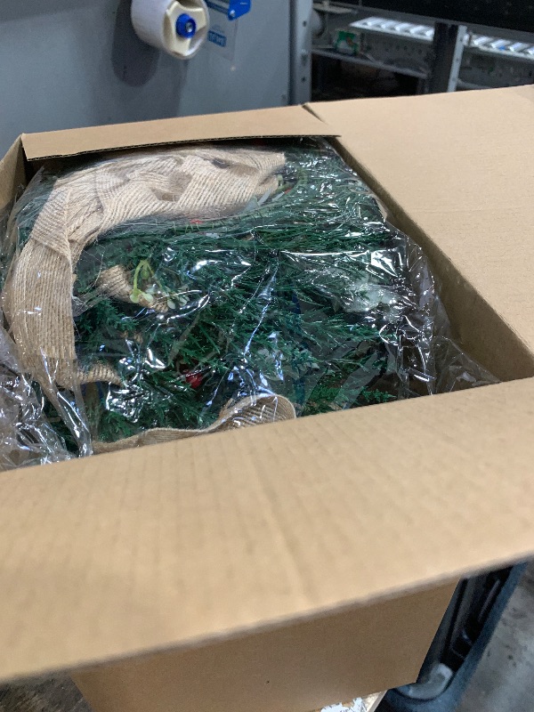 Photo 1 of Hotop 18 Set Mini Wreaths for Kitchen Cabinet 12 Inch Small Christmas Wreath with Burlap Ribbon Red Berry and Eucalyptus Leaves for Xmas Window Front Door Fireplace Chair Farmhouse Hanging Decor