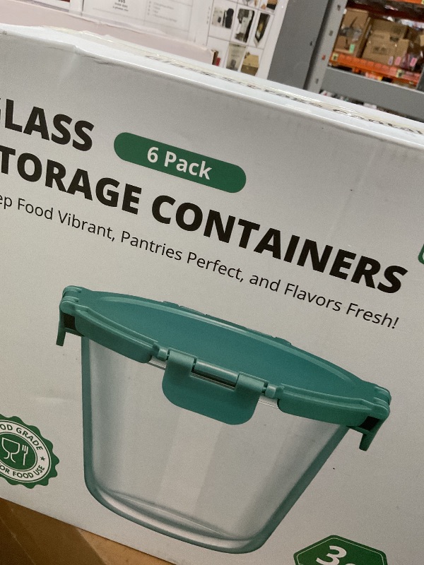 Photo 1 of [UPGRADED LID] 6 Sets 3 Cup Glass Meal Prep Containers with Lids, Food Storage Bowl Jars for Leftover Lunch Meal Oats Salad Soup Fruit Snack Yogurt - Microwave, Oven, Freezer Safe, BPA Free, Airtight