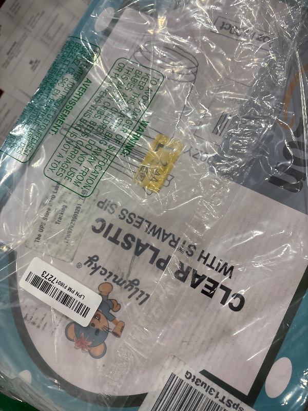 Photo 1 of [100 PACK] 12 oz Clear Plastic Cups With Strawless Sip Lids, Disposable Plastic Cups With Sip Through Lids for Ice Coffee, Smoothie, Slurpee, or Any Cold Drinks