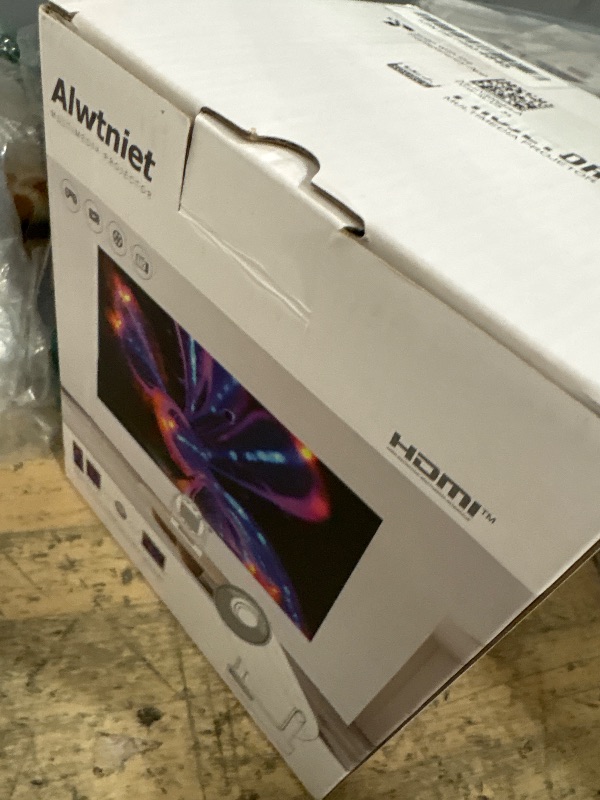 Photo 1 of ?Electric Focus?Mini Projector with WiFi 6 and Bluetooth 5.4, Smart Portable Projector 4k Support, 5W Soundbase Speaker, Auto Keystone 180° Rotation, Home Outdoor Movie Proyector HY300Ultra