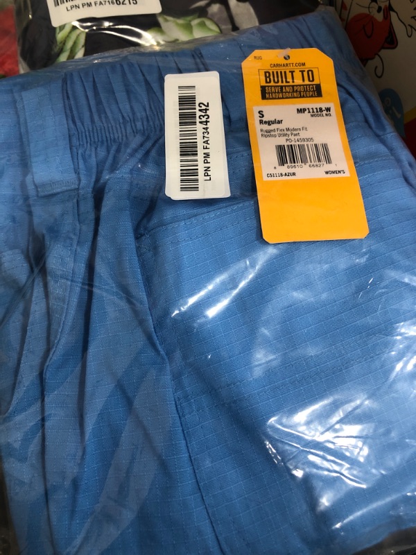 Photo 1 of Carhartt Scrubs C51118 Women's Rugged Flex® Modern Fit Ripstop Utility - Small - Azure Blue