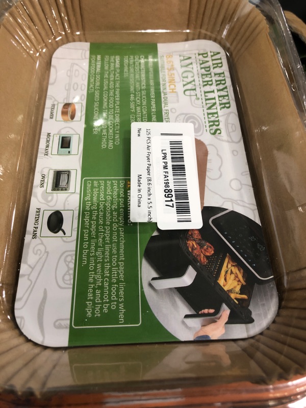 Photo 1 of (125PCS) Air Fryer Liners, Disposable for Ninja Dual Air Fryer accessories, Parchment Paper liners rectangle 8.6''*5.5''