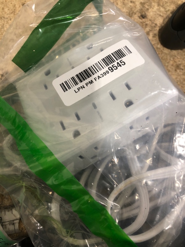 Photo 1 of 10Ft Extension Cord with Multiple Outlets, Flat Plug Surge Protector Power Strip 10 Ft Long Cord, 8 Outlets & 4 USB Ports (2 USB C), Desk Charging Station for Home Office, College Dorm Room Essentials