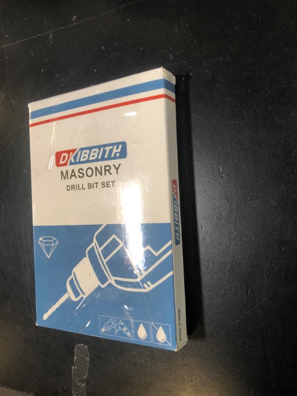 Photo 1 of 10-Piece 1/8" Masonry Drill Bits for Tile Glass Ceramic Wall Brick Stone Soft-Metal Wood, 1/4 Inch Concrete Drill Bits Cement Drill Bit Set, 3-Flat Shank, YG8 Carbide Tungsten Steel Alloy Tip 3mm