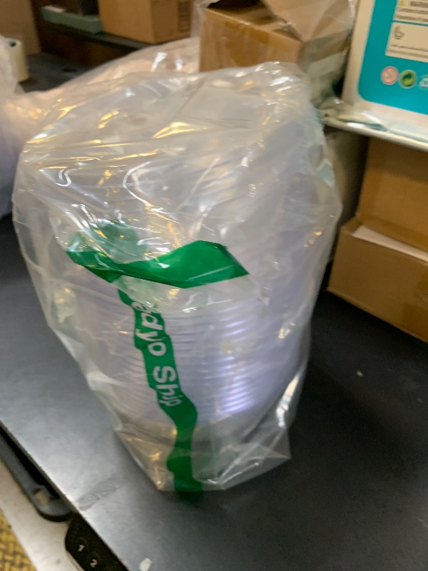 Photo 1 of [30 Pack 16 OZ Bowls] Edge Collection Clear Plastic Party Bowls Premium heavyweight Elegant Disposable Tableware Dishes