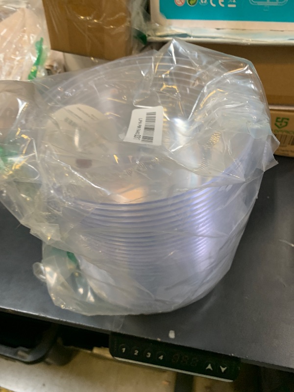 Photo 1 of [30 Pack 16 OZ Bowls] Edge Collection Clear Plastic Party Bowls Premium heavyweight Elegant Disposable Tableware Dishes