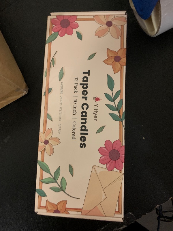 Photo 1 of 10 Inch Multi-Color Taper Candles for Religious and Spiritual Settings, 12 Pack Unscented Candlesticks in 6 Colors for Holiday, Seasonal Celebration and Home Decoration