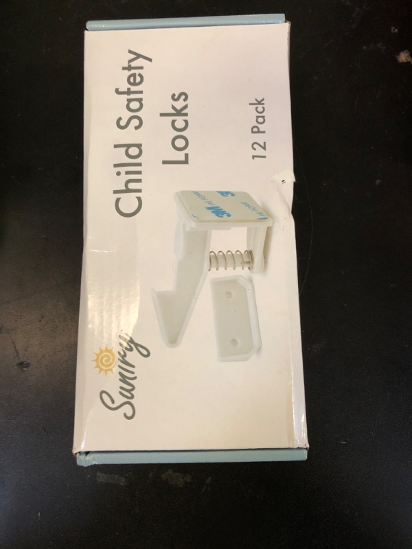 Photo 1 of 12 Pack Cabinet Locks Child Safety | Baby Safety Cabinet Locks NO Drilling 3M Adhesive Baby Proof Drawer Lock Child proofing cabinets latches for Kids Latch for Drawers & Door Child Safety Locks