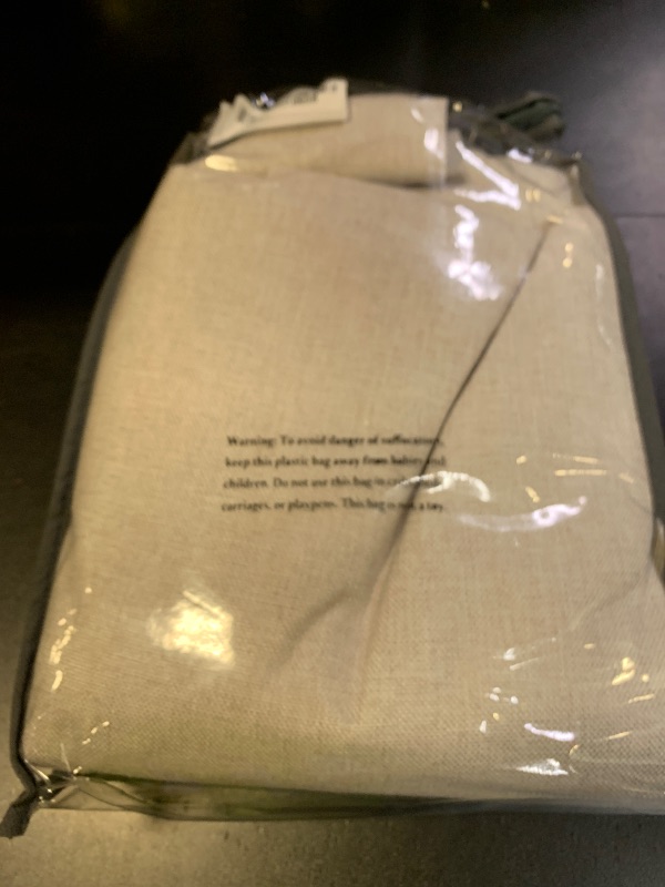 Photo 1 of 100% Blackout Shield Linen Blackout Curtains for Bedroom 84 Inches Long, Back Tab/Rod Pocket Living Room Drapes, Thermal Insulated Blackout Curtains 1 Panel Set, 100" W x 84" L, Beige