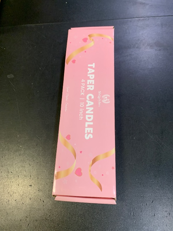 Photo 1 of 10 Inch Gradient Peacock Blue Taper Candles for Home Decoration, 4 Pack Unscented Candlesticks for Party Dinner Birthday and Seasonal Celebration