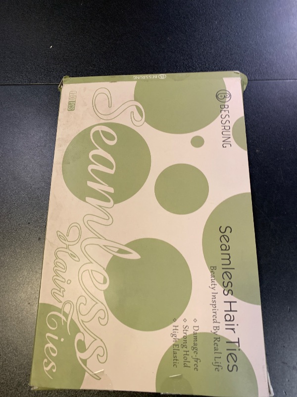 Photo 1 of 100 Pcs Thick Seamless Hair Ties, Ponytail Holders Hair Accessories No Damage for Thick Hair Christmas Gift(Dark Brown Colors)